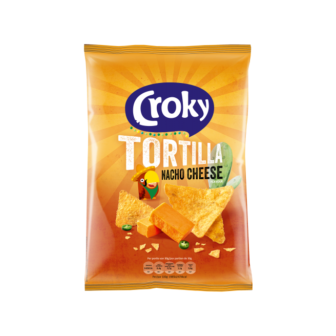 Chips Croky tortilla nacho cheese 20x40gr