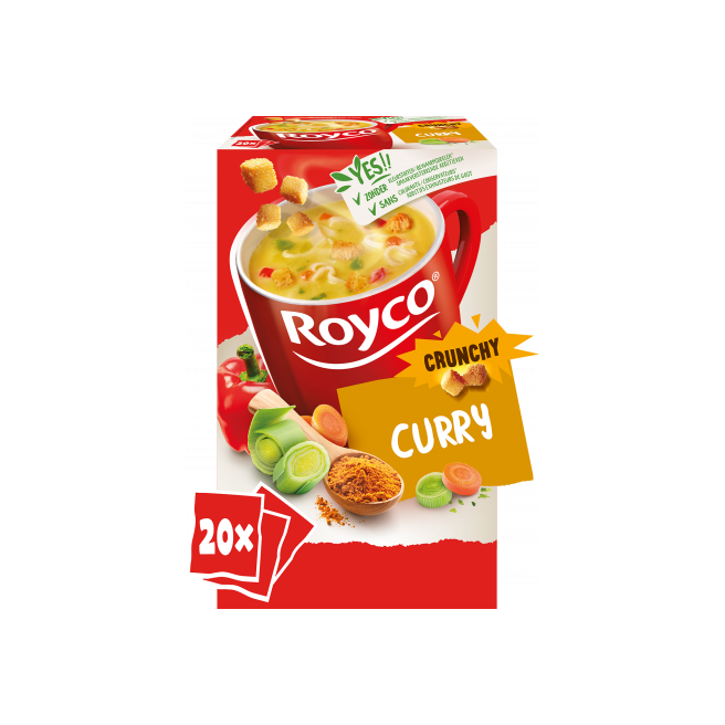 Soupe instantanée Royco curry 20 sachets